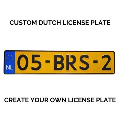 Niederlande Kennzeichen/Nummernschild Personalisiert, Benutzerdefiniert (Deko)