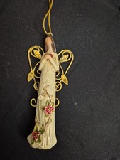 Beautiful Angel Holding A Heart With Golden Wings Christmas Tree ORNAMENT