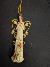 Beautiful Angel Holding A Heart With Golden Wings Christmas Tree ORNAMENT