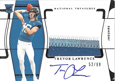 2021 National Treasures Trevor Lawrence Auto Autograph Rookie RC Patch RPA /99