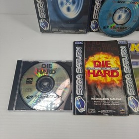 4 X Sega Saturn Games PAL - NFS, Die Hard, Karts, Virtual On - Read