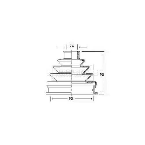 BORG & BECK Bellow Kit, drive shaft BCB2255