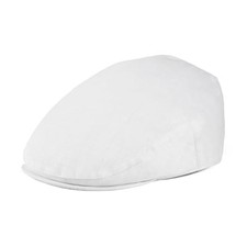 BOTVELA Men Linen Flat Ivy Breathable Summer Newsboy Hat 7 5/8-7 3/4 Plain White