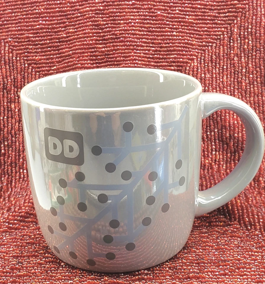 Dunkin Donuts Mug Pearlescent Light Gray Holiday Snowflake Coffee Tea Mug (ST1) - Image 2 of 4