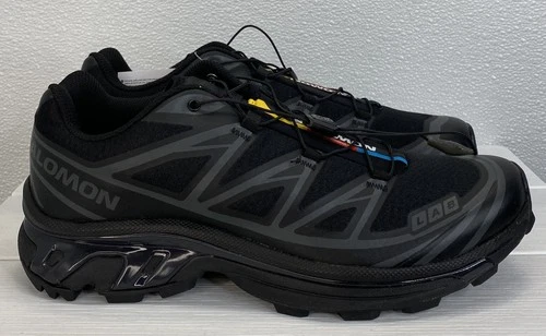 Salomon XT-6 Unisex M9 W10 Black Phantom Sportstyle Athletic Running Sneakers