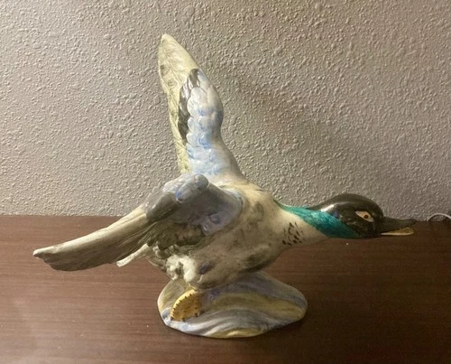 Stangl Art Pottery FLYING DUCK Colorful Figurine Sign VRF Mallard VIII