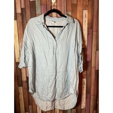 COOFANFY Men s Linen Blend Henley Long Sleeve Casual Beach Shirt Sage Mens Large