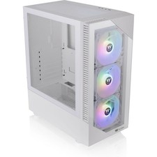 Thermaltake View 200 ARGB Tempered Glass ATX Mid-Tower Chassis, Snow White