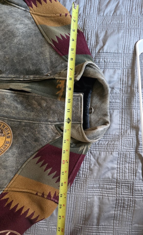 2012 INFR Indian National Finals Rodeo Jacket Roper Leather Wool or ...