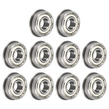 10pcs FR4ZZ Flange Ball Bearing Double Shielded Chrome Bearing 1/4"x5/8"x0.196"