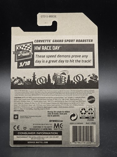 2021 Hot Wheels Corvette Grand Sport Roadster Zamac Exclusive 1 64 - Picture 2 of 2