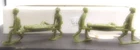 Marx 54mm Shiny Olive Army Stretcher Party, Set of Two