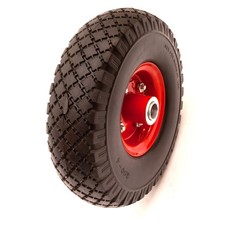 Heavy Duty 3.00-4 10 Inch Wheel Solid PU Tyre Offset Metal Hub 150kg Wheelbarrow