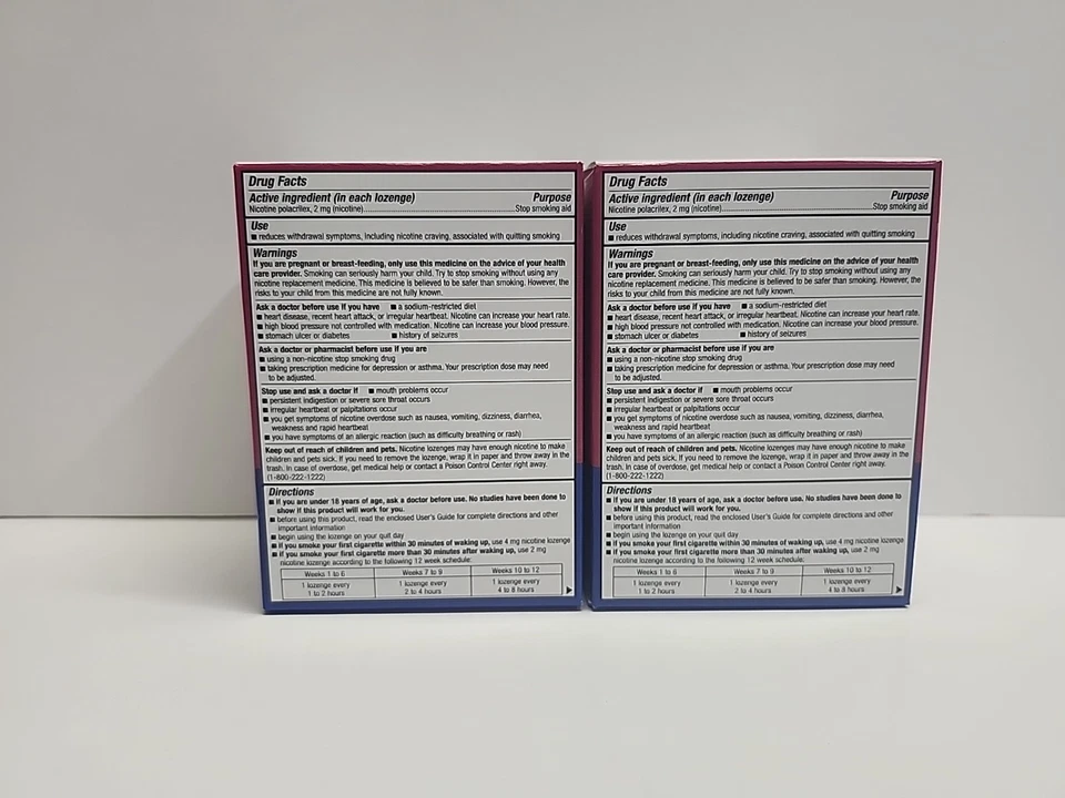 Pastilhas de nicotina Equate sabor cereja 2mg caixa de 108ct. (Lote de 2 caixas) - Imagem 3 de 4