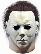 Michael Myers Mask Halloween Costume Scary Horror Murderer Cosplay-Adult Size