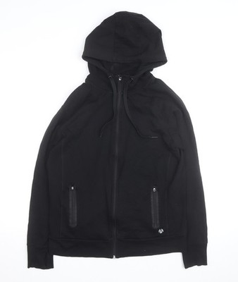Marks and Spencer Herren Hoodie Schwarz Full Zip Größe L Regular Fit