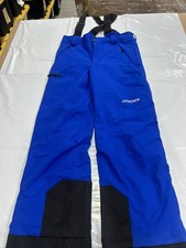 Spyder Ski Pants Kids Small 16 Blue Insulated Wide Leg Adjustable Strap CEB187