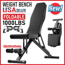 1000 LBS Adjustable Bench Weight Bench for Home Gym Fitness Workout Exercise NEW