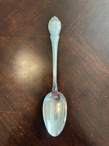 Vintage Lunt Modern Victorian Sterling Silver Serving Spoon 8 3/8"