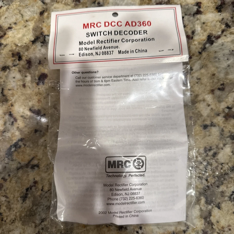 800 - HO Scale MRC Decoder  #0001630 AD340 - Image 2 of 2