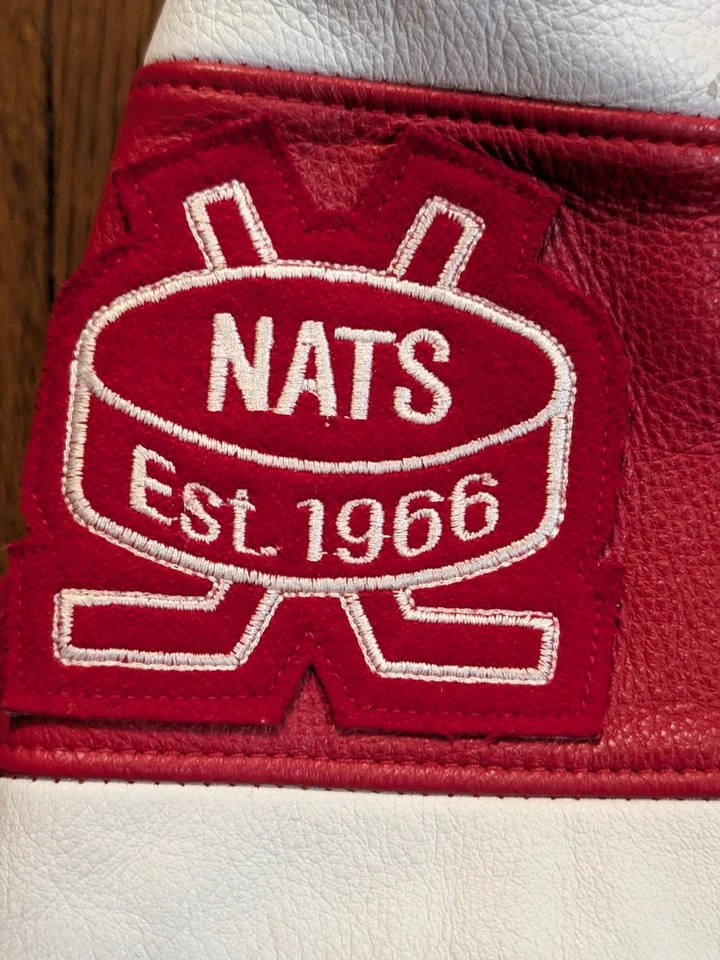 Chaqueta Universitaria Vintage Hockey Lana y Cuero Hecha en Canadá - Talla XXL Foto 3 de 4