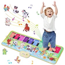 Farm Animal Piano Mat for Toddlers  Musical Sensory Play Carpet for Kids