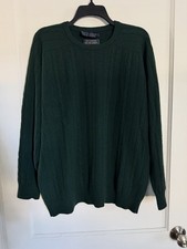 VTG Pringle of Scotland 100 Cashmere Sweater Mens XL Green Made Scotland 46
