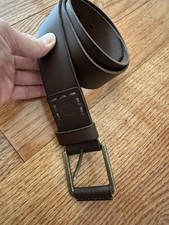 New Vtg Timberland Men  s Brown Genuine Leather Belt, Sz S 30-32 