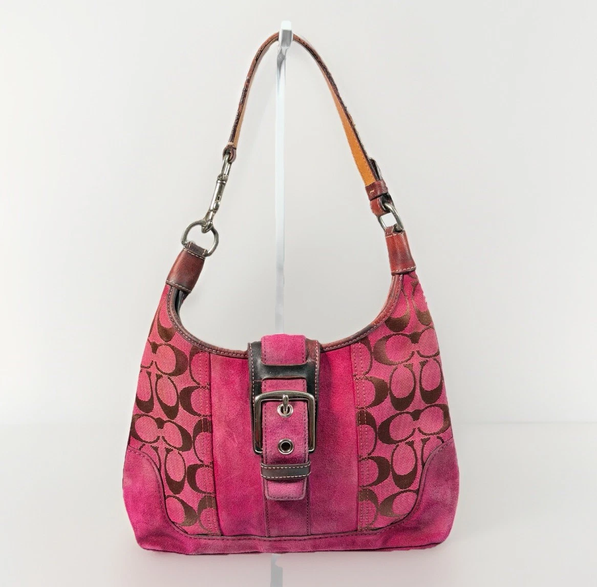 Coach Pink Suede Exterior Bags & Handbags for Women for sale - eBay