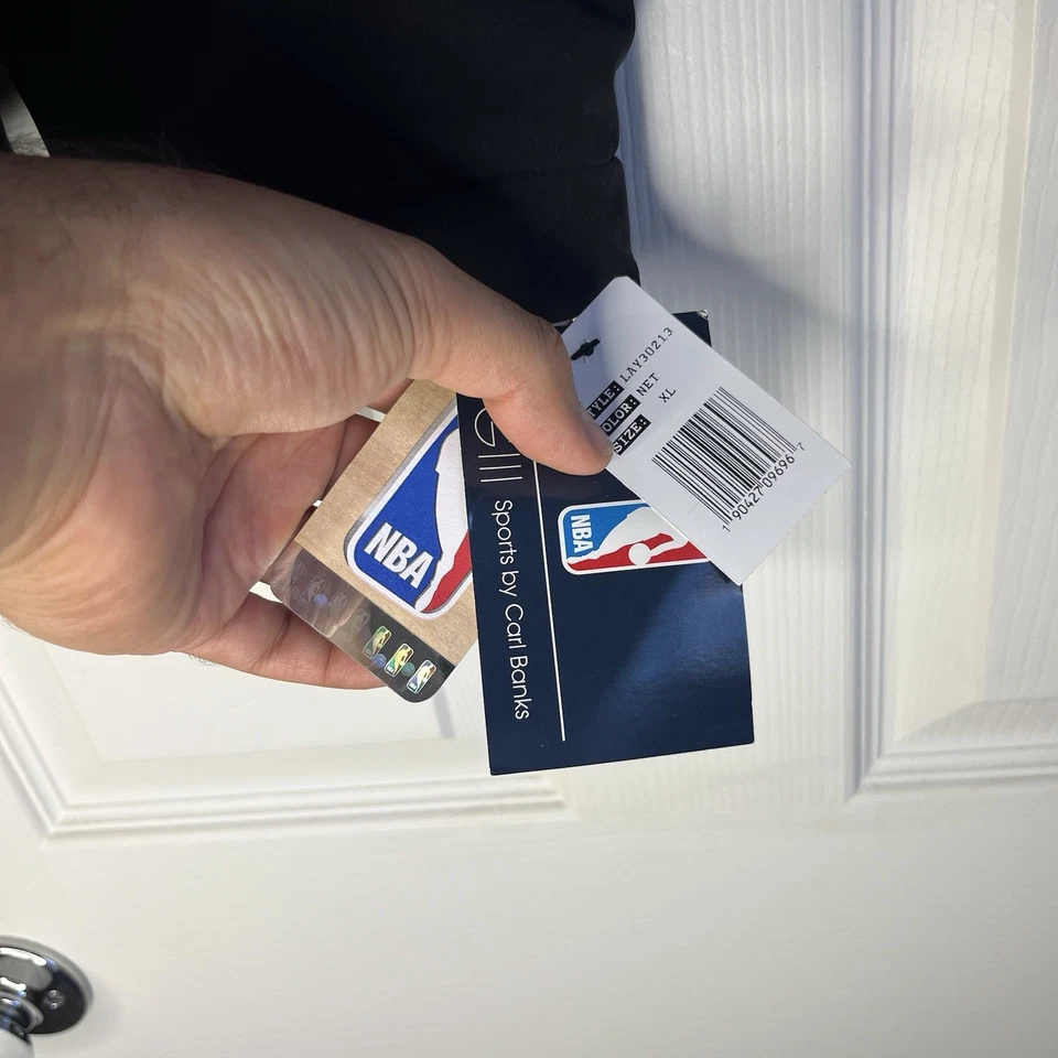 GIII Carl Banks NBA Fleece Tech Brooklyn Nets Size XL Black Zip Jacket NWT - Image 4 of 4