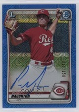 2020 Bowman Chrome HTA Choice Blue Mojo Refractor 19/150 Packy Naughton Auto rp9