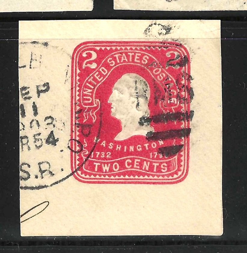 3 Railroad Cancels RPO RMS 2 Cent Washington Postal Stationary Corner US69B53 - Image 3 of 3