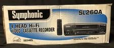 Symphonic VCR SL260A VHS Video Cassette Player Recorder w/ Remote Box Manual