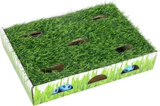 Grass Patch Hunting Box - Interactive Indoor Cat Toy with Faux Grass & 3 Jingle 
