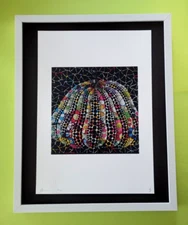 DEATH NYC Hand Signed LARGE Print Framed 16x20in COA MURAKAMI YAYOI KUSAMA LV #6