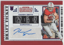 2019 Panini Contenders Draft Picks Collegiate Ticket Blue Foil Kaden Smith Auto