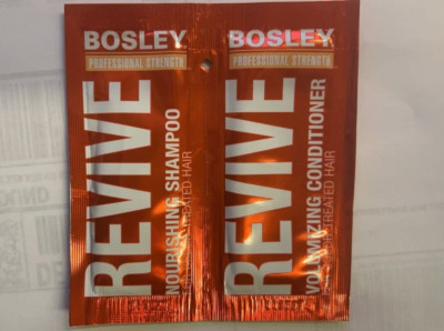 Lot 7x Bosley Revive Hair Nourishing Shampoo & Conditioner 7.5ml /.25oz x 2 Pack