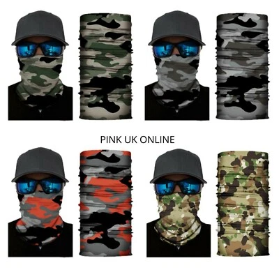 Camo Balaclava Neck Tube Scarf Bike Gaiter Snood Face Mask Warmer Bandana Adult