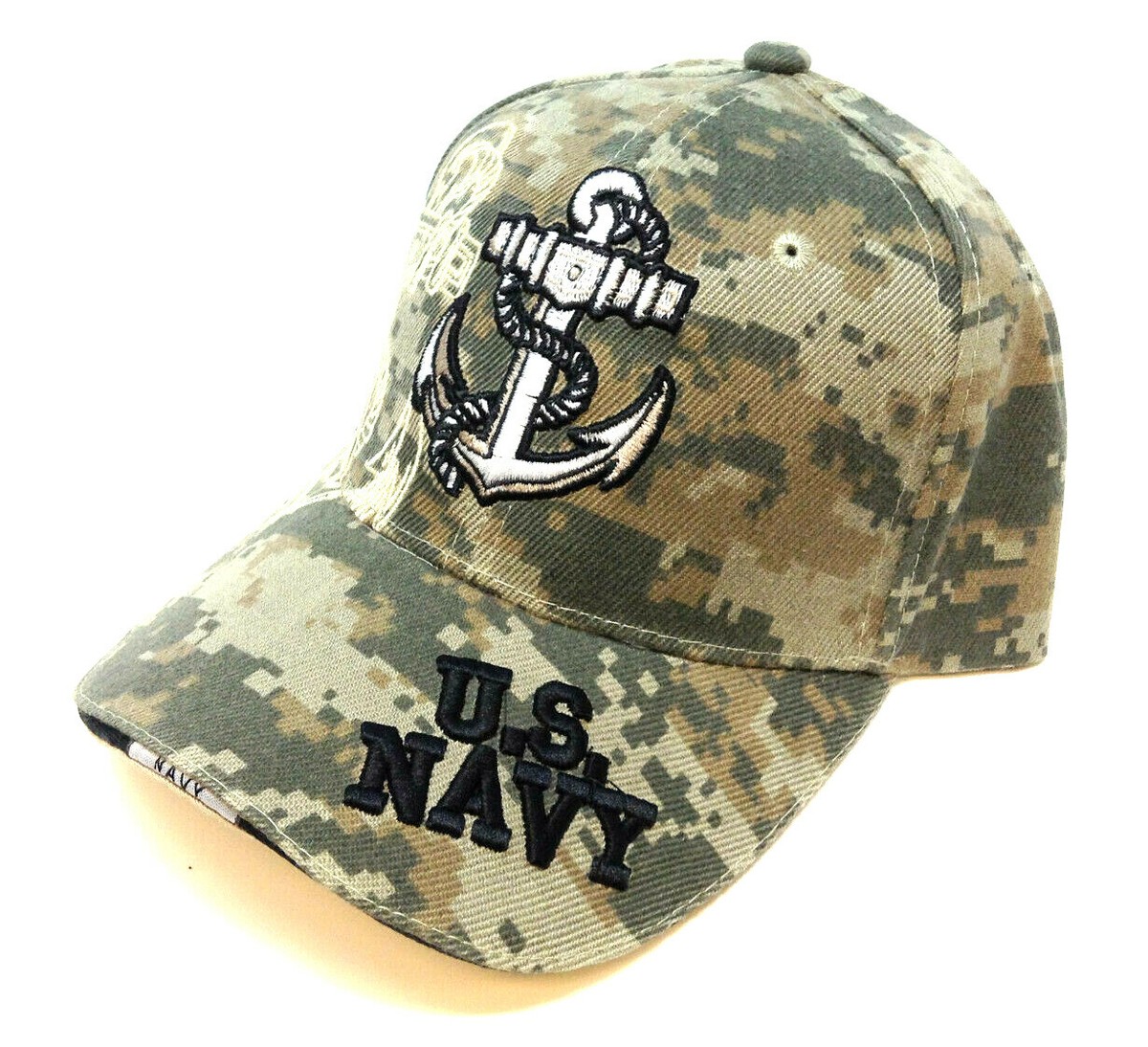 USA US UNITED STATES NAVY DIGITAL CAMO MILITARY HAT CAP CAMOUFLAGE