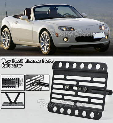 For 06-08 Mazda MX-5 NC Miata Front Bumper Tow Hook License Plate