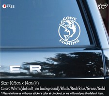 Gone Fishing Sticker -reflectivemetallic Color Funny Car Decals Stickers 3