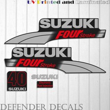 Suzuki 40 hp Four Stroke DF40 2003-2009 outboard engine decal sticker set kit