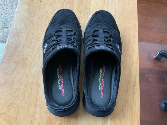 ladies black memory foam shoes