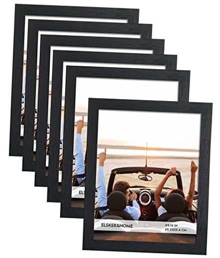 Picture Frame Black Set of 6 - Multi Photo Frames Collage with 8x10 Black 6P