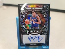 2021-22 Panini Obsidian RJ BARRETT Purple Electric Etch Galaxy AUTO /75  t8796
