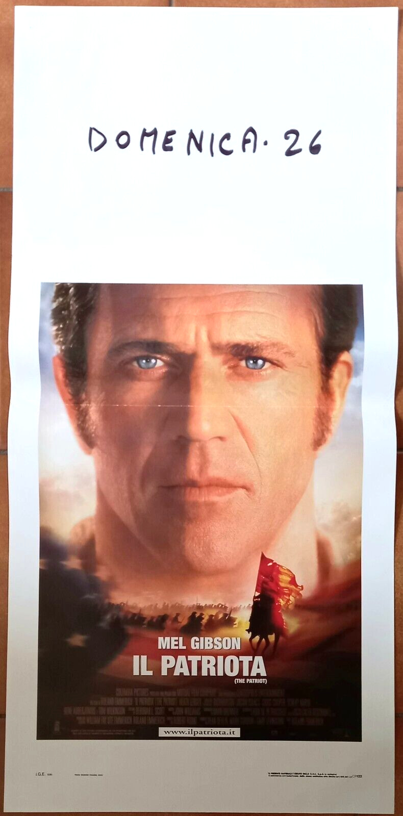 Locandina originale film Il patriota (2000) - Regia di Roland Emmerich