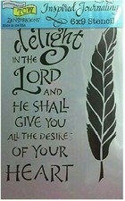 The Lord Inspirational Feather Bible Journaling Stencil 6x9 Mixed Media Template