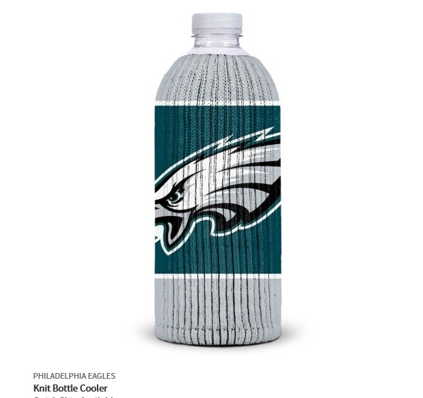 Philadelphia Eagles Fabric Bottle Cooler NFL Football Knit Bottle Cooler