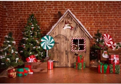 Sfondo fotografico natalizio in vinile 2,2 x 1,5 m sfondo festa di Natale