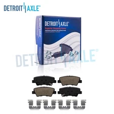 Rear Ceramic Disc Brake Pads w/ Hardware for Hyundai Azera Sonata Kia Optima
